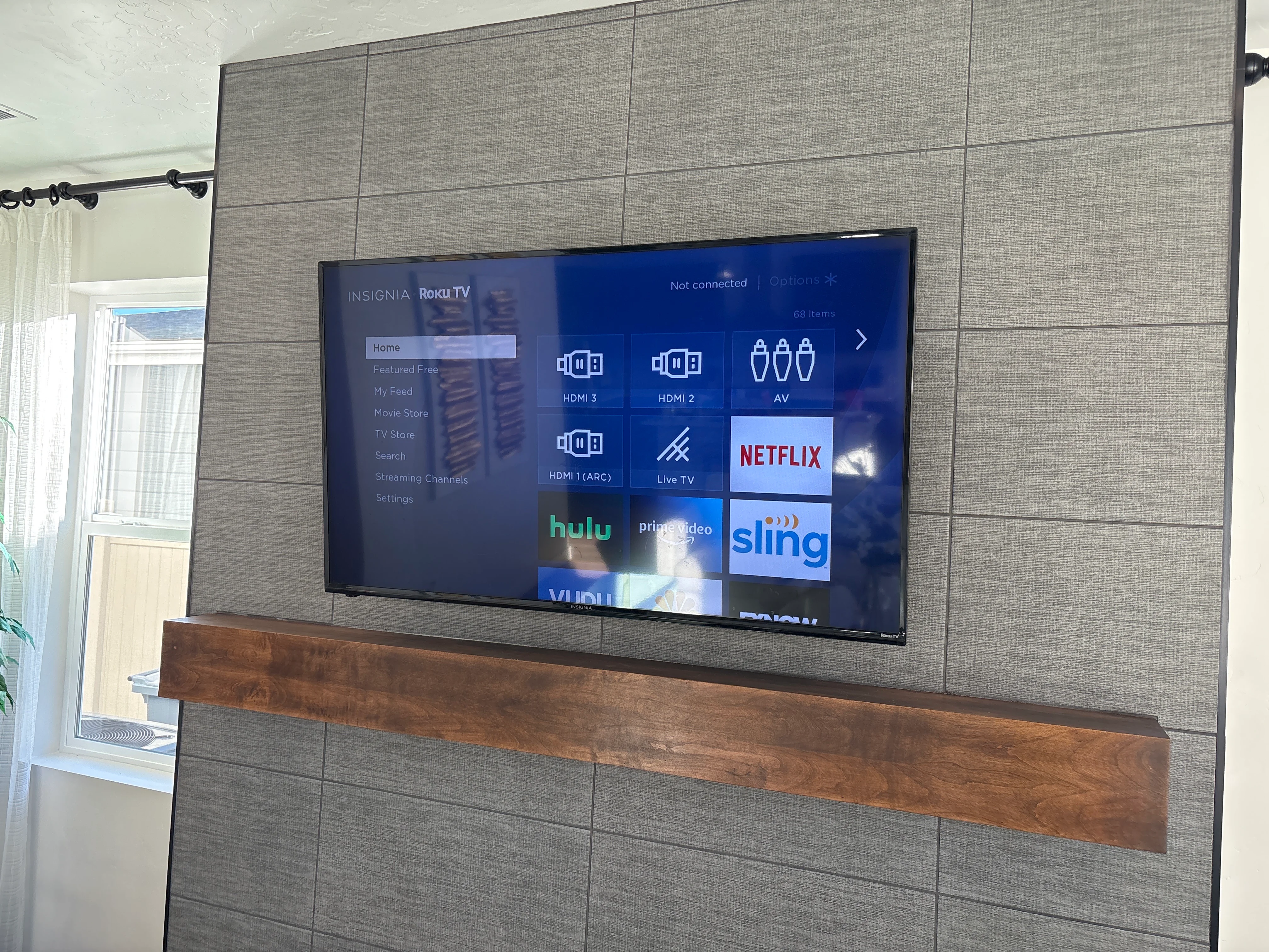 Custom Tile Wall TV Mounting Installation in Star, Idaho